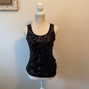 Black sequin tank top